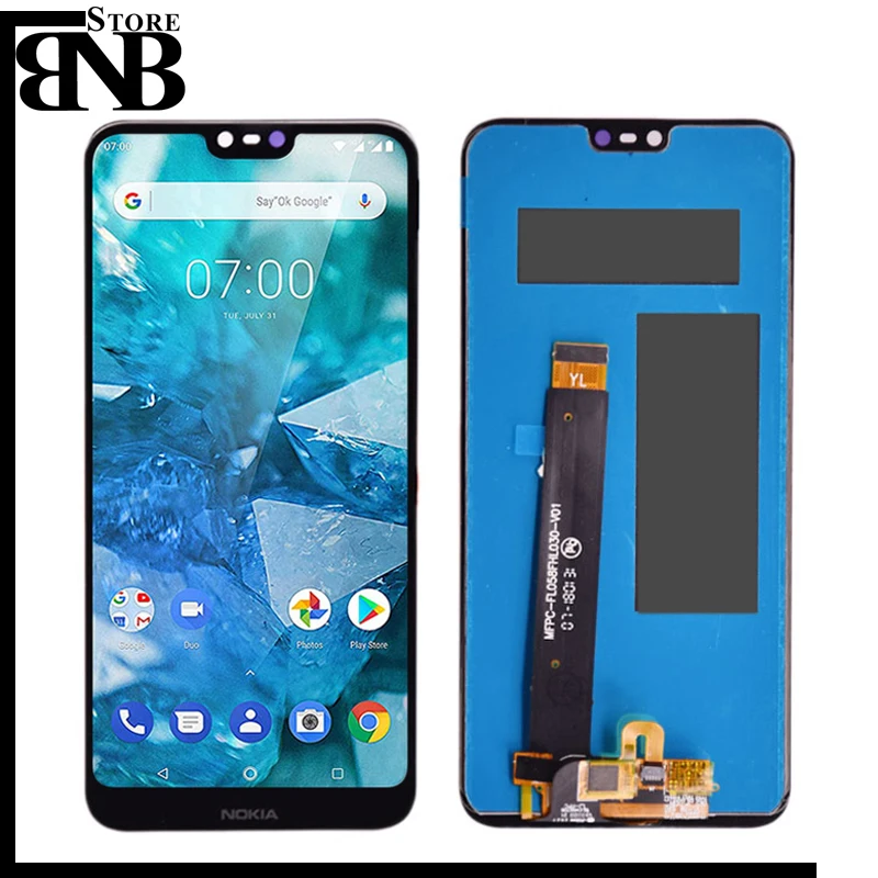 Оригинальный ЖК дисплей и сенсорный экран для Nokia X6 дигитайзер в сборе 6 1 Plus