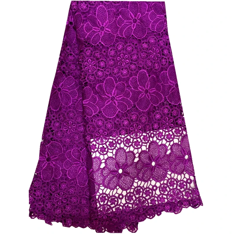 

French Net Lace Fabric 2016 Latest african guipure lace fabric with embroidery mesh tulle fabricfor wedding party dress red