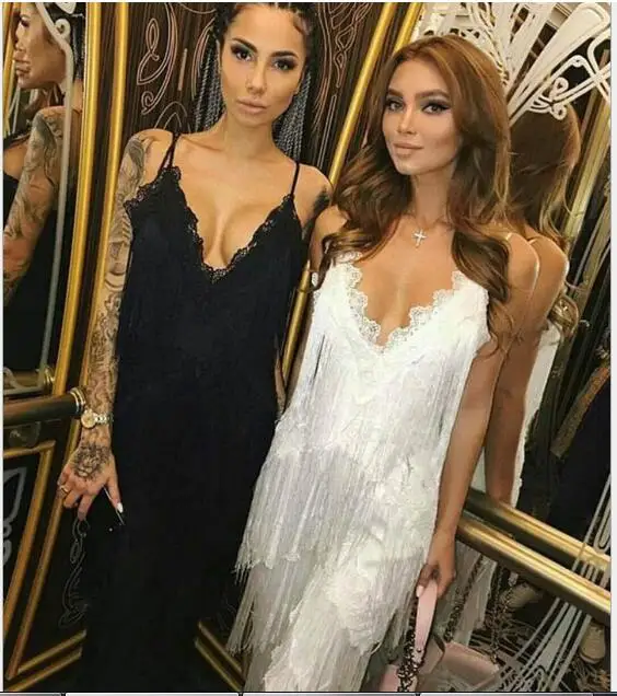 Высокое качество кисточкой Знаменитости Сексуальные вечерние ремень паба bodycon