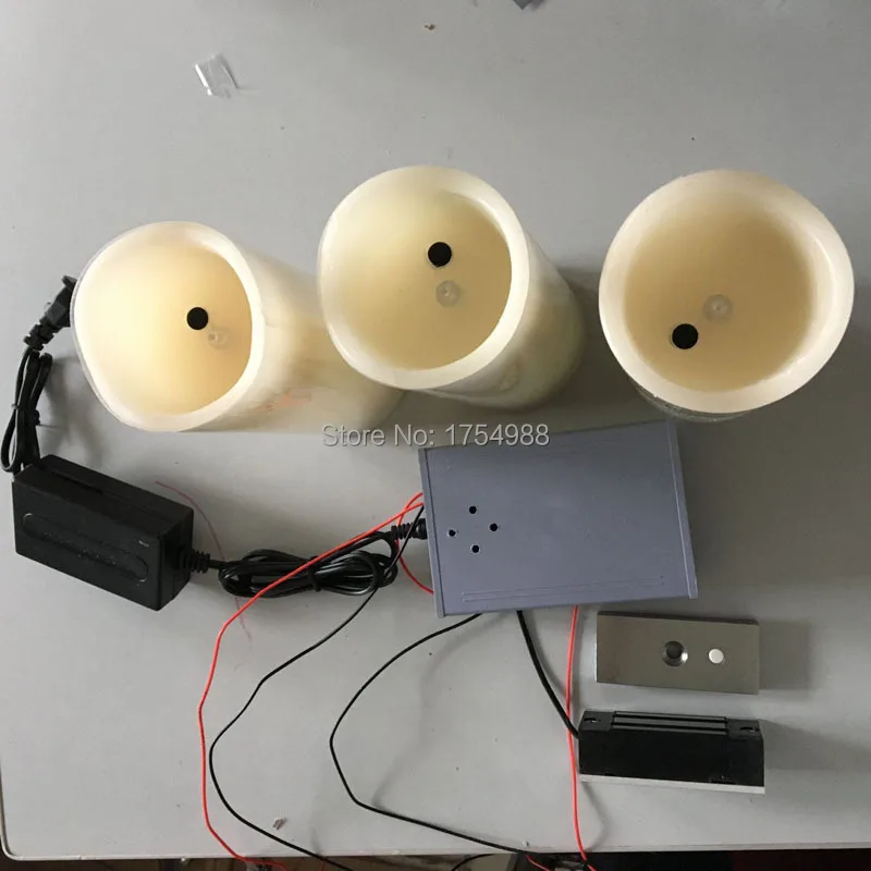 Свечи для выхода из комнаты выключаемые дуновением реквизит выдувает три свечи