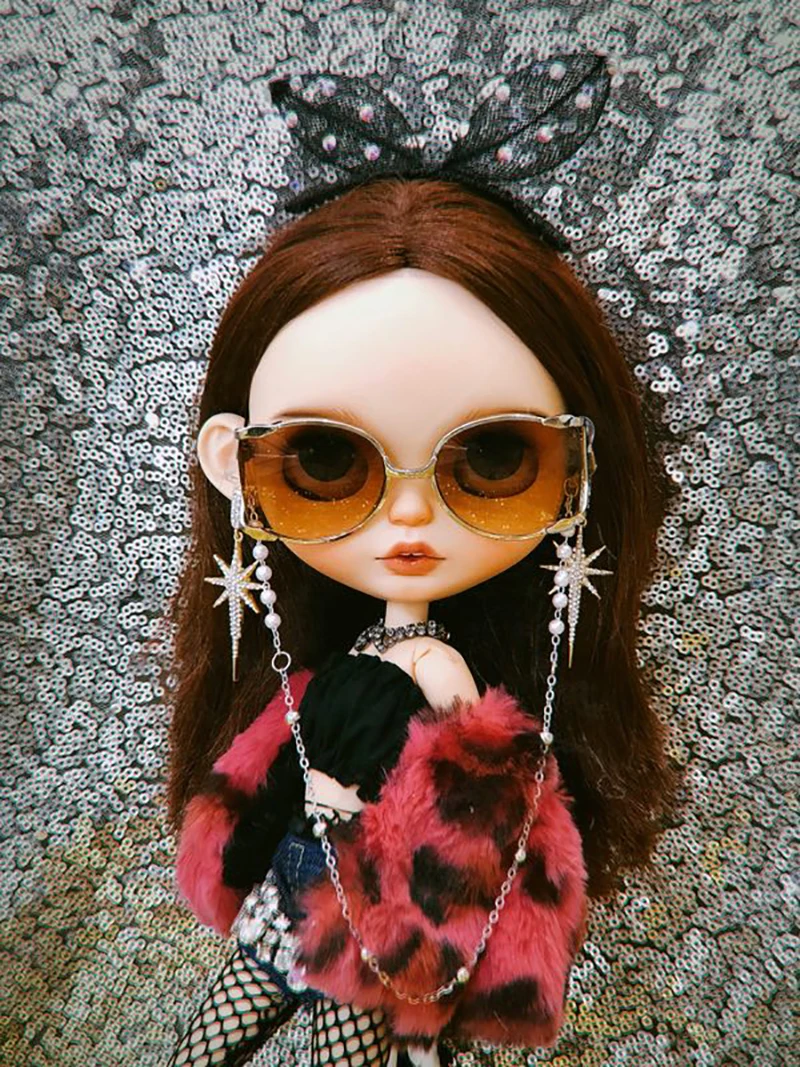 Шуба с леопардовым принтом для кукол Blyth azone licca 1/6 1 шт.|Куклы| |