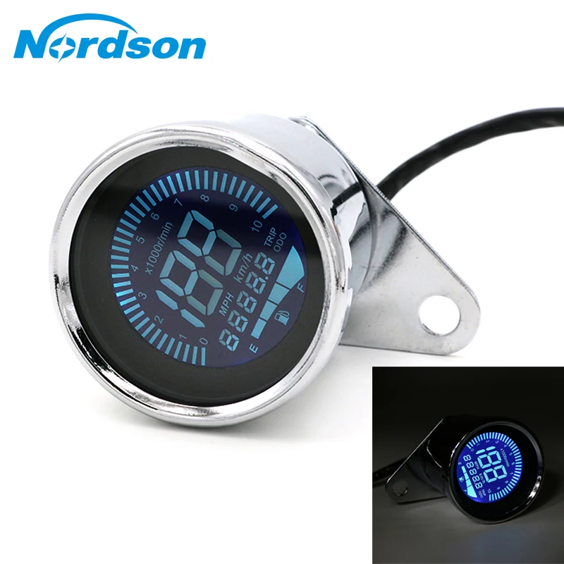 Мотоциклетный Тахометр Nordson светодиодный для мотокросса с ЖК-дисплеем спидометр