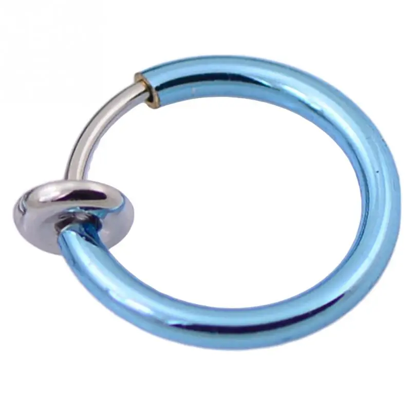sky blue 1 шт. кольцо для носа кольцо для губ с зажимом Кайли пирсинг для губ Бурун кольцо для носа для женщин пирсинг ювелирные изделия для тела - Окраска металла: sky blue