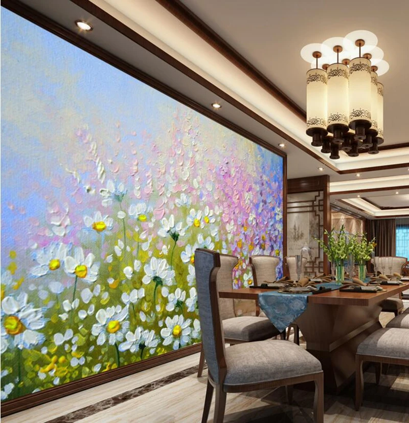 Обои YOUMAN масляные цветочные обои на заказ для стен украшения спальни фото декора