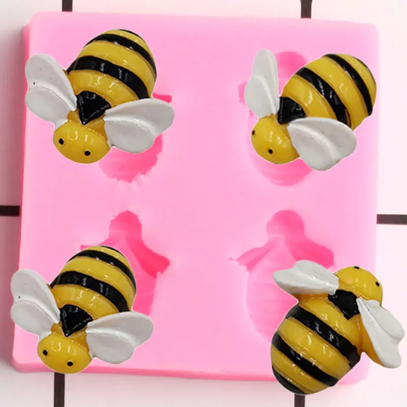 

Пчела насекомых Силиконовые формы животных форма для шоколадного фондана DIY Инструменты для украшения торта кекс выпечки конфеты формы для...
