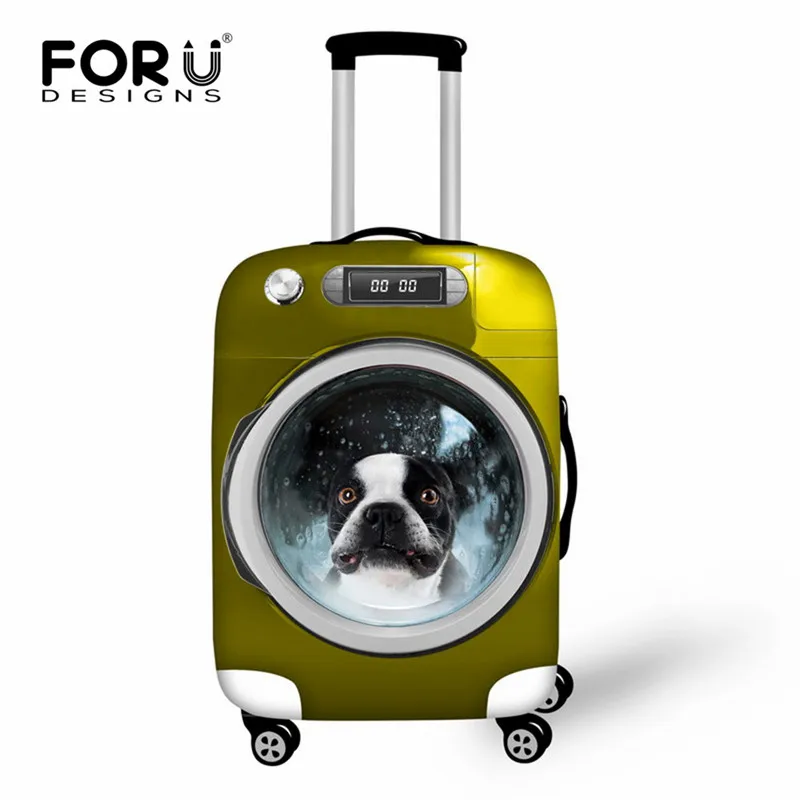 FORUDESIGNS/брендовый дорожный утолщенный эластичный цветной защитный чехол на чемодан для 18-30 дюймов Чехол на колесиках для животных, кошек, собак - Цвет: C0037