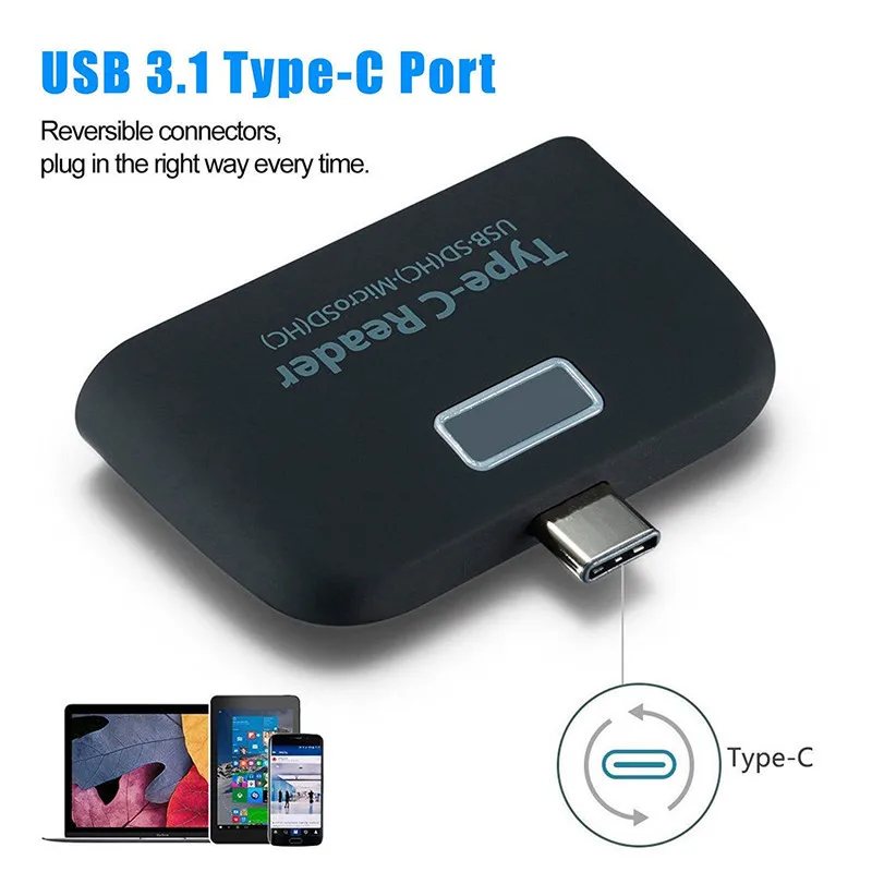 Кард ридер Baolyda 4в1 OTG/TF/SD Смарт мини кард Тип C адаптер USB/Micro USB зарядка порт