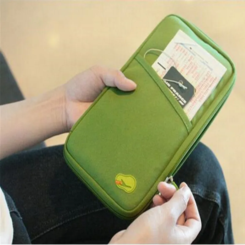 QOONG Travel Accessories Bags Polyester Passport Cover Credit Cards Tickets Holder Purse Organizer Size:13 x 25 2 cm BL1-007 | Багаж и