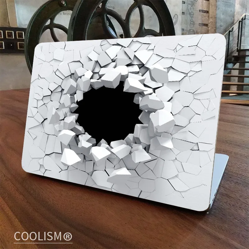 3D Наклейка на стену ноутбука с трещинами наклейка для Apple Macbook стикер Pro Air Retina 11 12 13