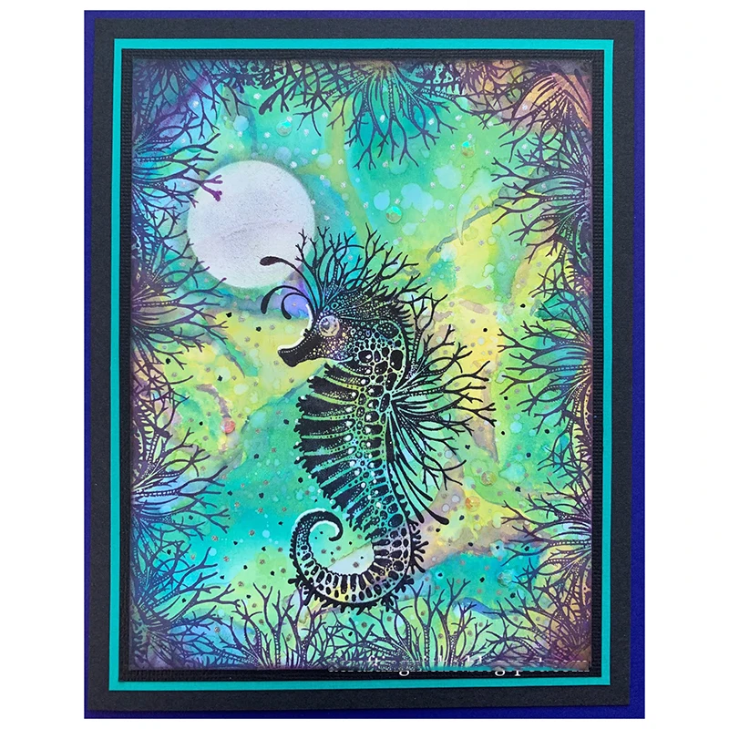 Фея seahorse животные очистить резиновый штамп строительство прозрачный