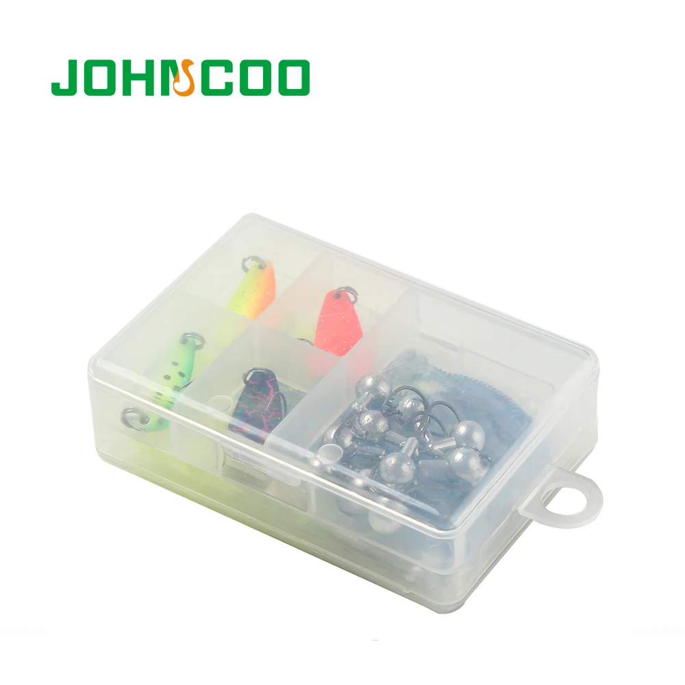 Johncoo 2018 новый искусственный Рыбалка приманки установить с коробкой джиг головки