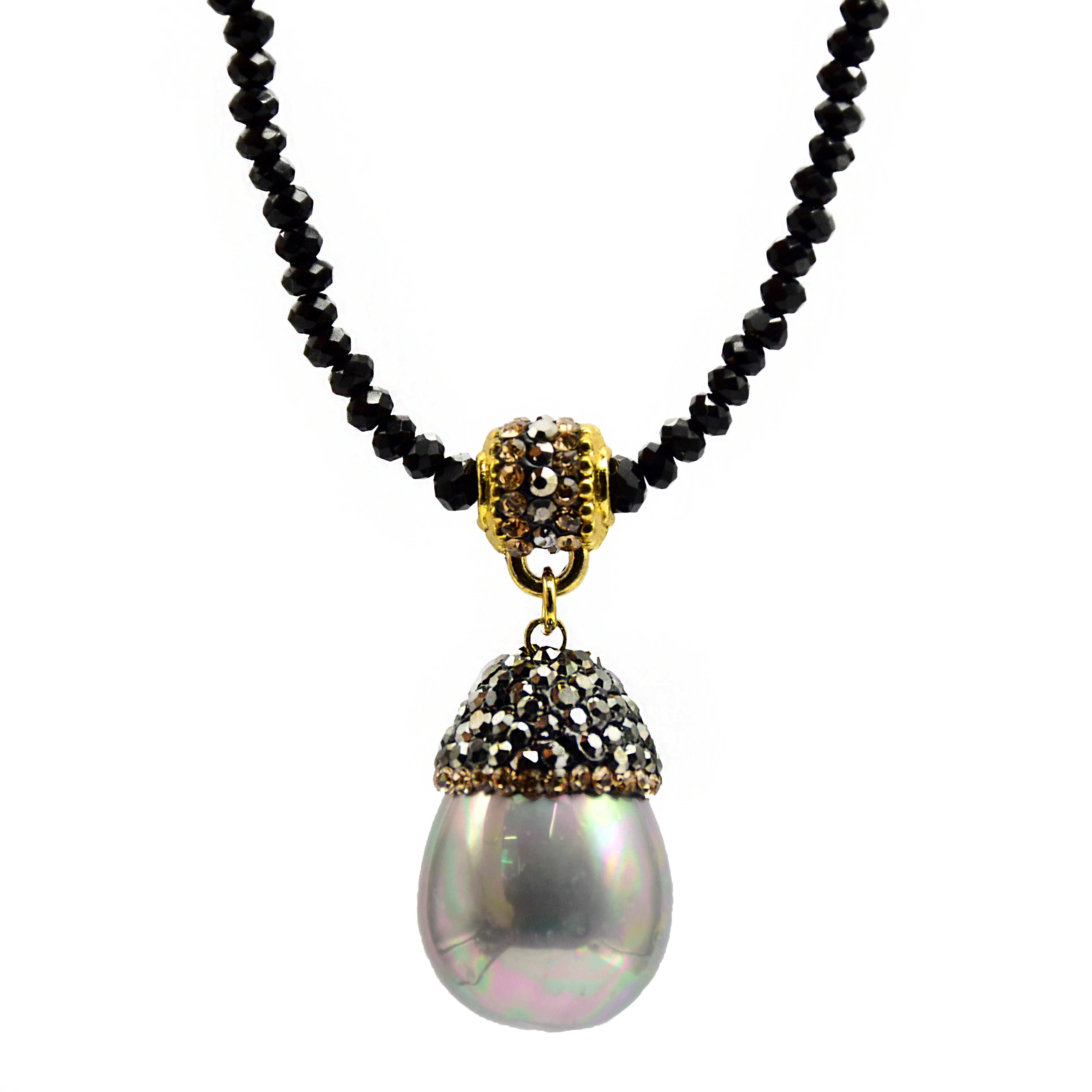 18 &quotРакушка Ожерелье Женщины Красные Подвески в форме капель воды стекло