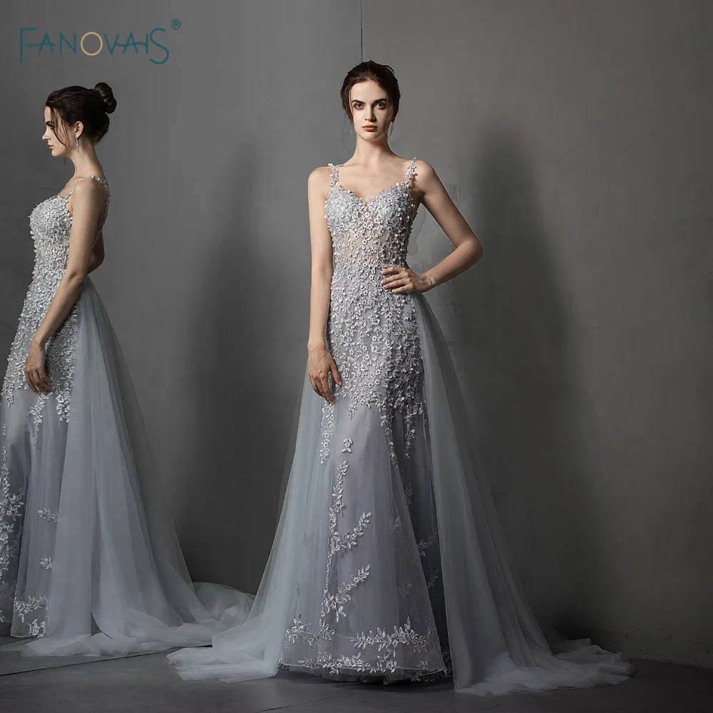 Женское вечернее платье-Русалка на бретельках элегантное платье для выпускного