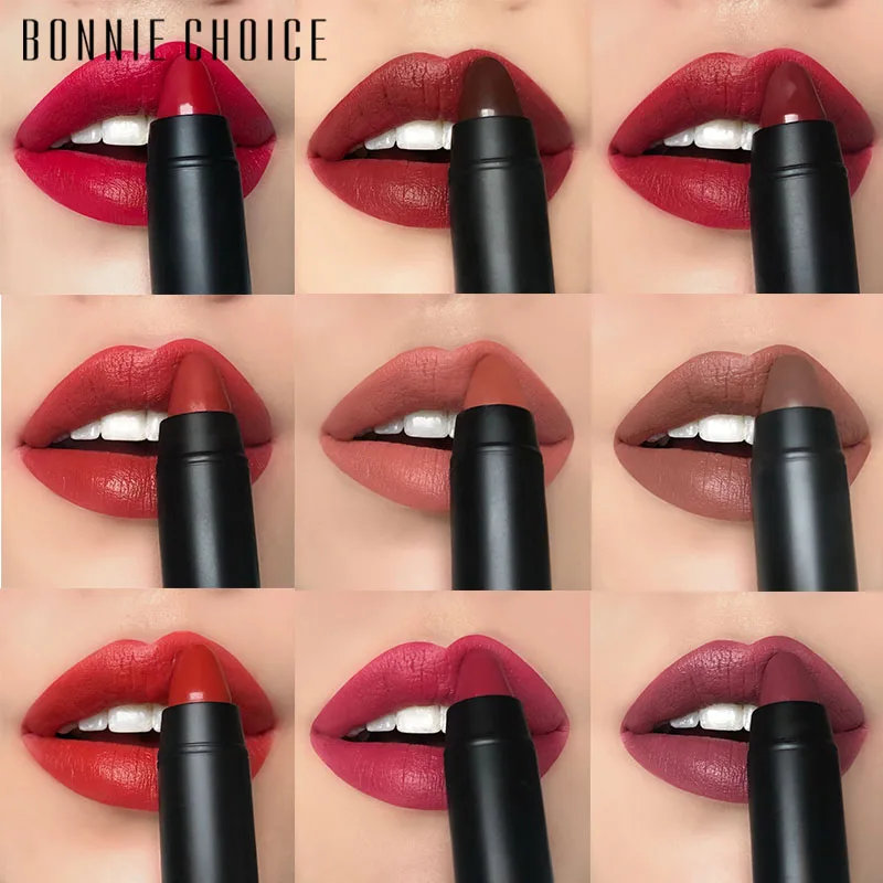 BONNIE CHOICE матовая водостойкая помада матовая бархатная Помада для губ Косметическая простая в носке помада матовая красивая помада 10 цветов