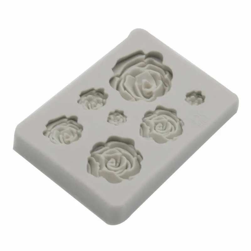 1PC Rose Flowers Shaped Fondant Silicone Mold Craft Chocolate Baking Cake Decorating Tools Kitchen Pastry Tool L031 | Дом и сад