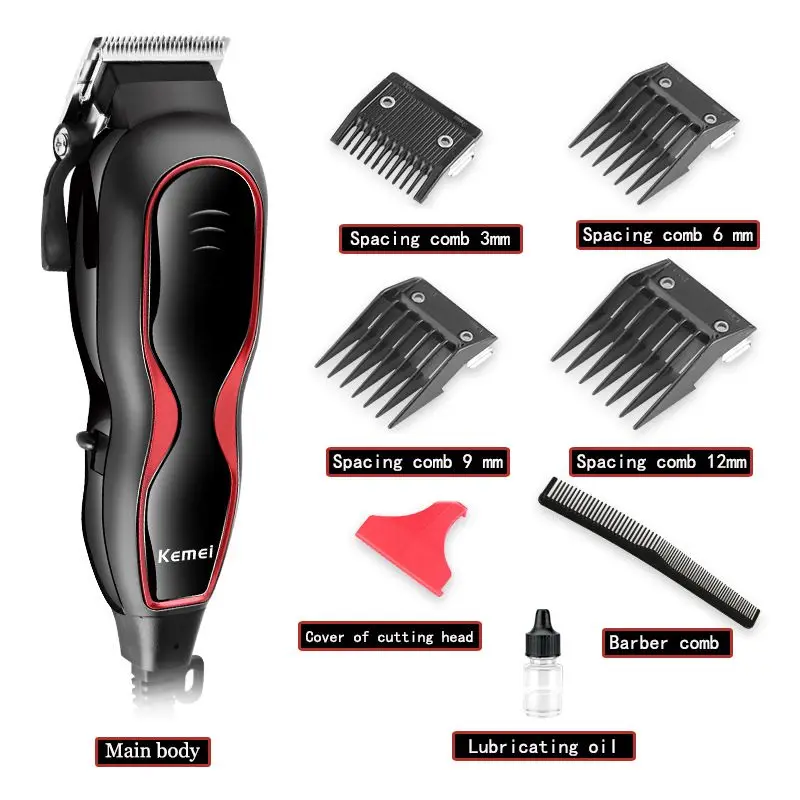 Профессиональный триммер для волос Kemei регулируемый электробритва мощный