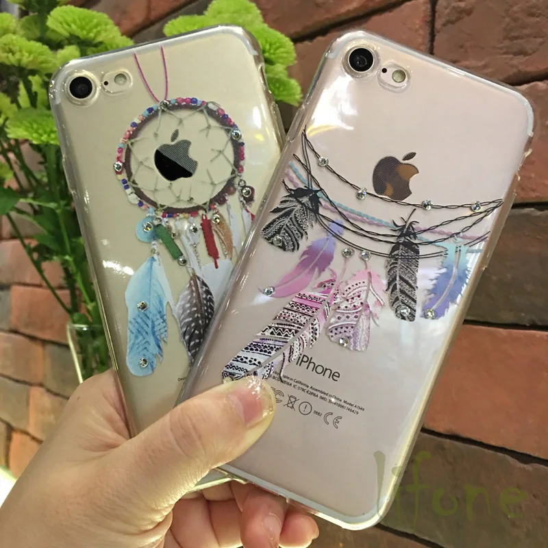 Мягкий силиконовый чехол Kerzzil для iPhone 6 6s 7 8 Plus со стразами|case for iphone|silicone casecase plus |