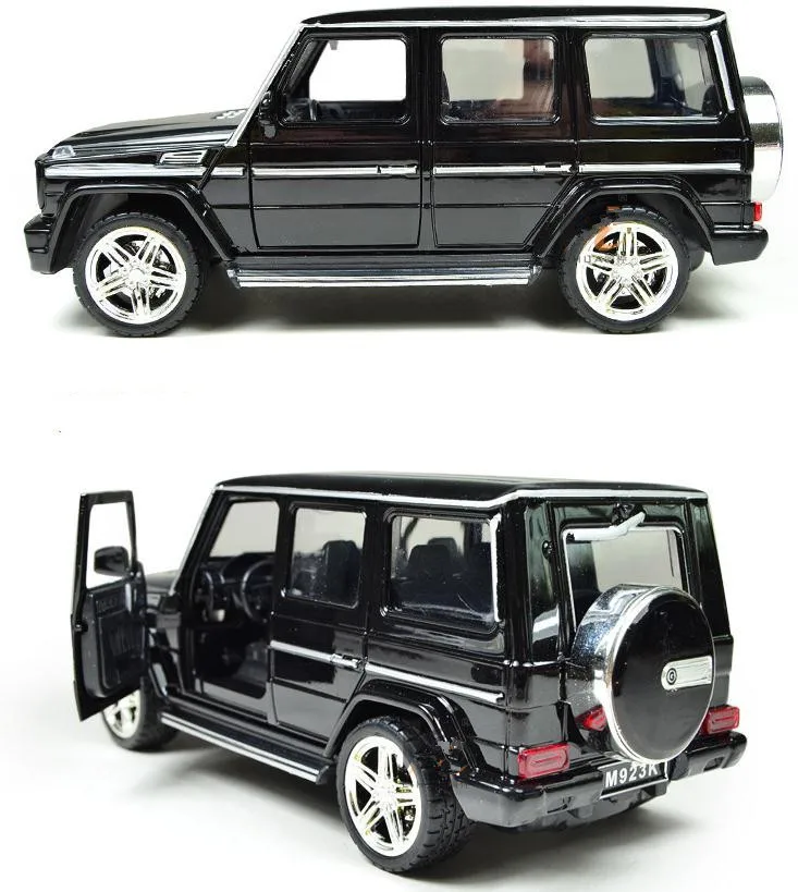 Mercedes G55 модель автомобиля 1:24 Масштаб сплава отступить Автомобили внедорожник, отлитый под давлением мигает для мальчиков и девочек, игрушки