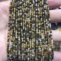 natural pietersite beads2mm3mm4mm faceted round spacer beads gem stone faceted seed beadstiny beads15 5string