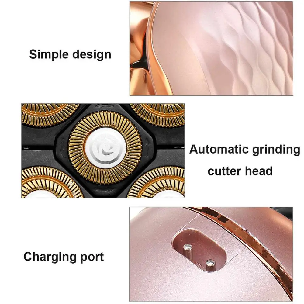 Электробритва 5D моющийся триммер для бороды с плавающими головками бритва USB
