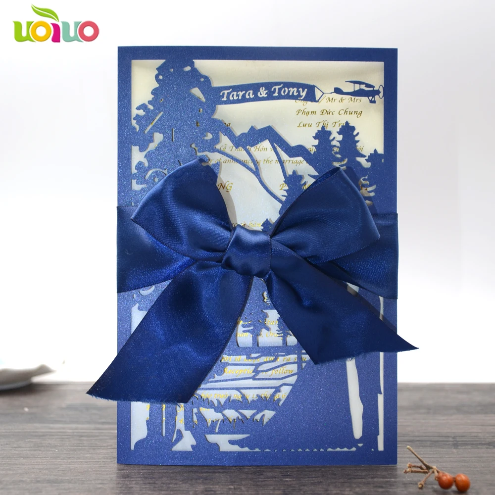 Последняя Персонализация имени логотип свадебные пригласительные открытки 50 шт