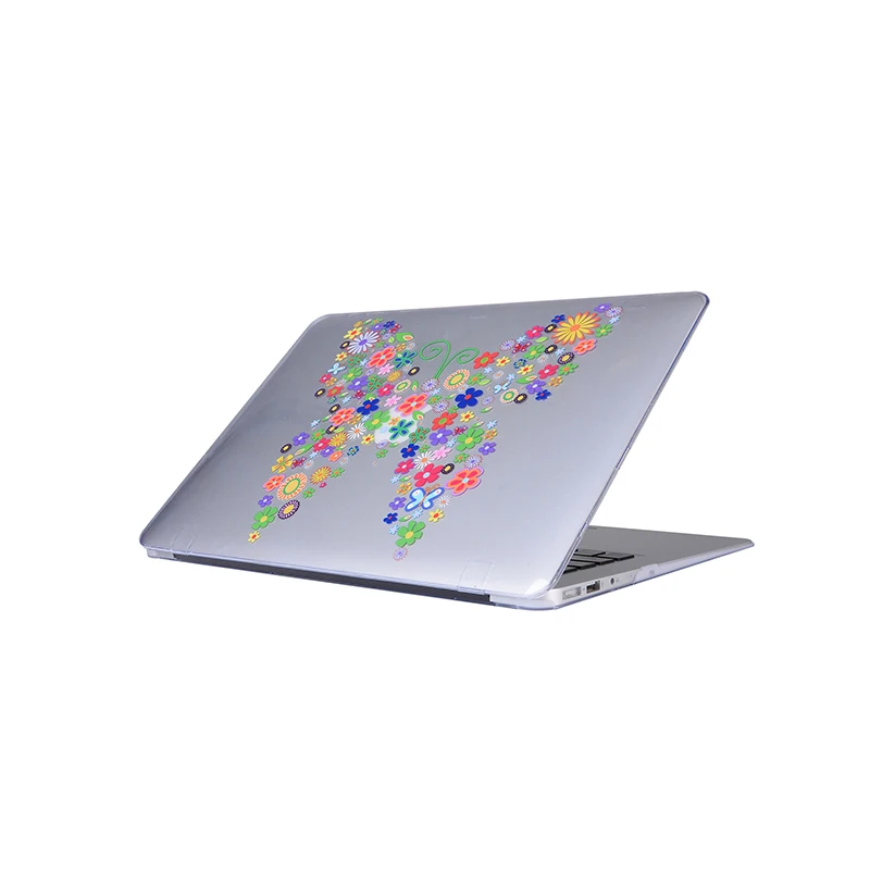 Жесткий чехол унисекс для ноутбука с бабочками и кристаллами Macbook Air Pro Retina 11 13