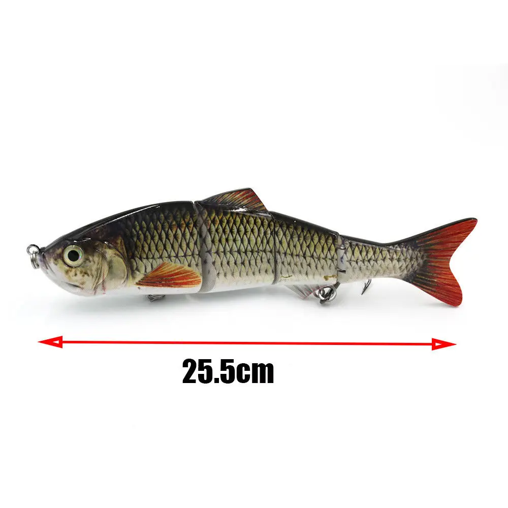 25cm 135g New Artificial Bait Big Fishing Lure 4 Segment sinking Swimbait Crankbait Hard Slow Game Fish | Спорт и развлечения