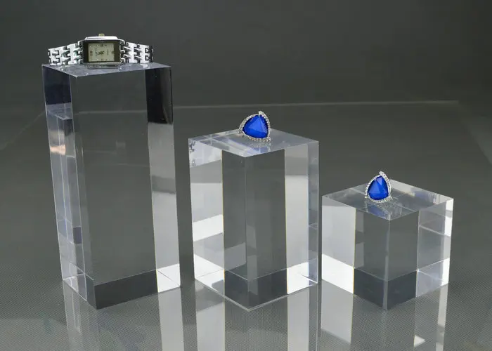 Set of Three Acrylic Crystal Jewelry Store Organizer Display Block Showcase Holder Paperweights Home Decoration | Дом и сад