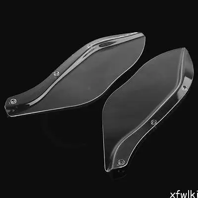 clear Мотоцикл боковое крыло лобовое стекло воздушный дефлектор для Harley Touring FLHR FLHT FLHX 1996-2013 черный/прозрачный цвет - Цвет: clear
