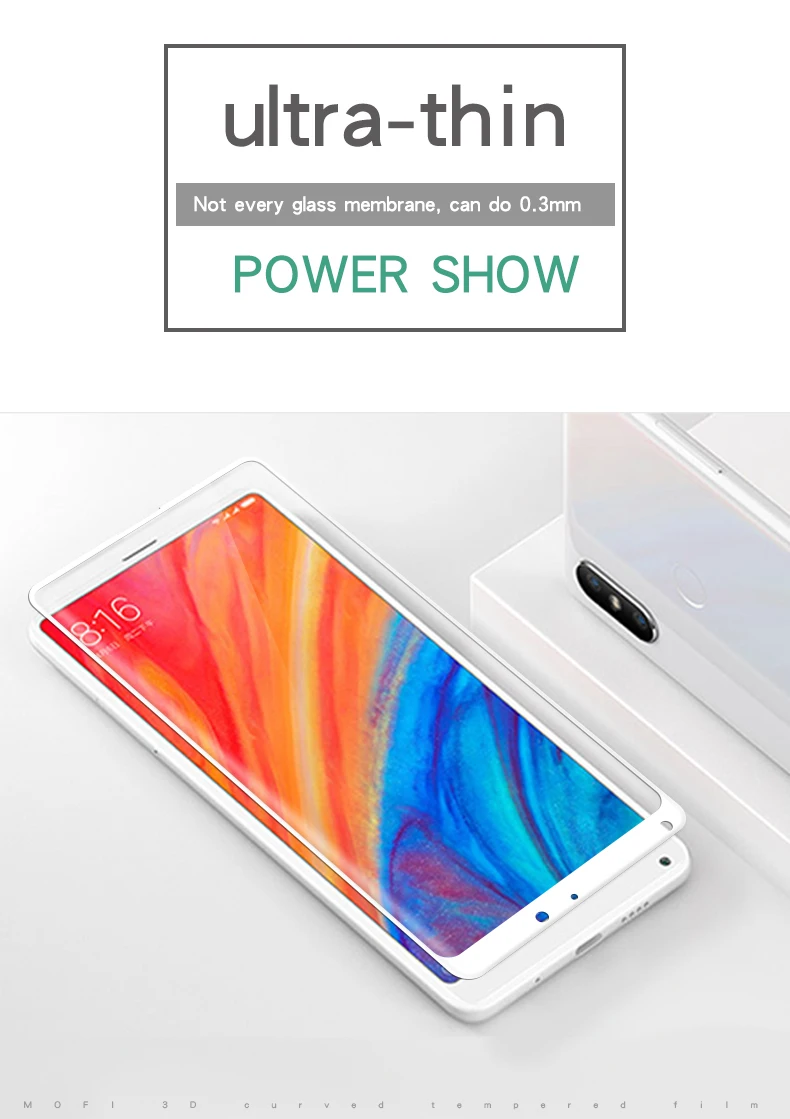 Mofi 3D протектор экрана для Xiaomi mi Max 3 Полное покрытие экрана Защитная пленка Закаленное стекло для Xiaomi mi Mix 2 mi x 2S