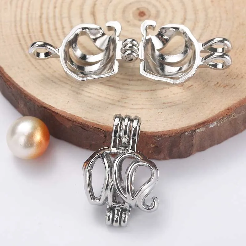 5 шт слон жемчужная клетка Кулон бусина для изготовления украшений колье с