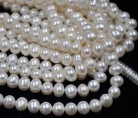 wholesale 7 5 88 9mm genuine cultured fresh water pearl strand 40cm