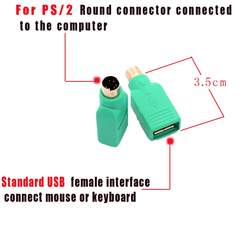 10 шт. в партии USB адаптер PS/2 интерфейс конвертер PS 2 к головка U порт переключатель