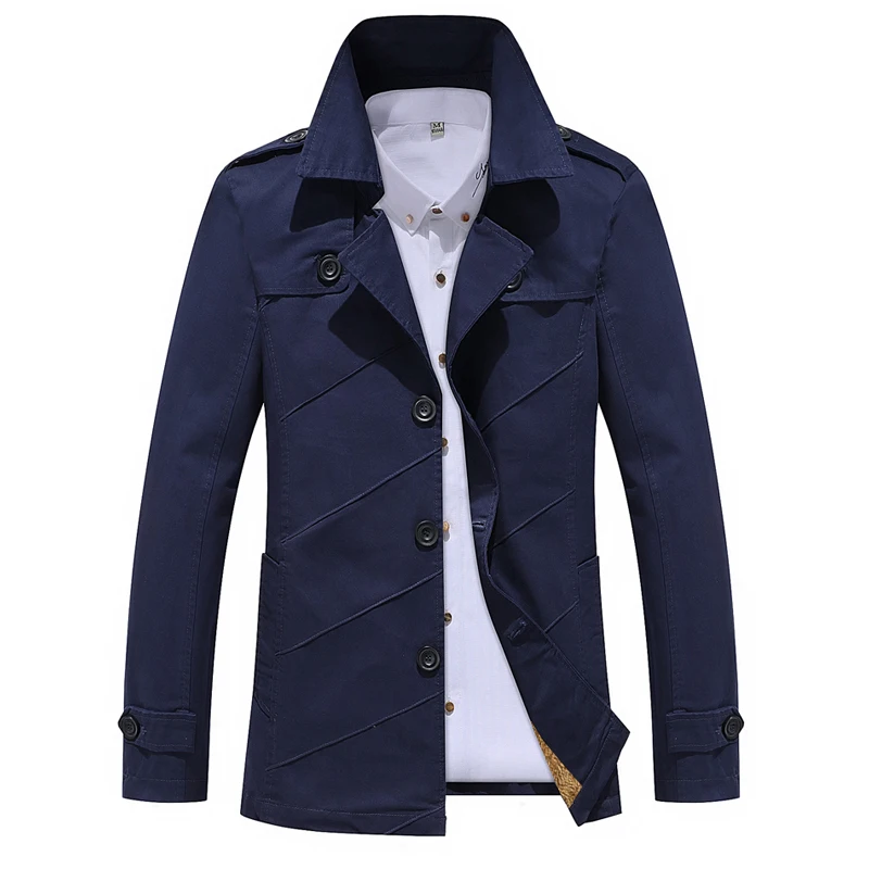 Новинка Весна 2019 мужские тренчи куртки Классическая мужская ветровка умное