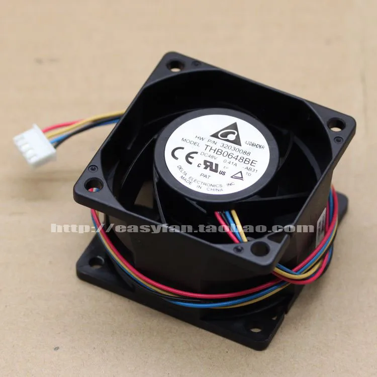 Detla Electronics THB0648BE AB31 DC 48 В 0.41A 60x60x38 мм вентилятор охлаждения сервера|square fan|server fan48v dc