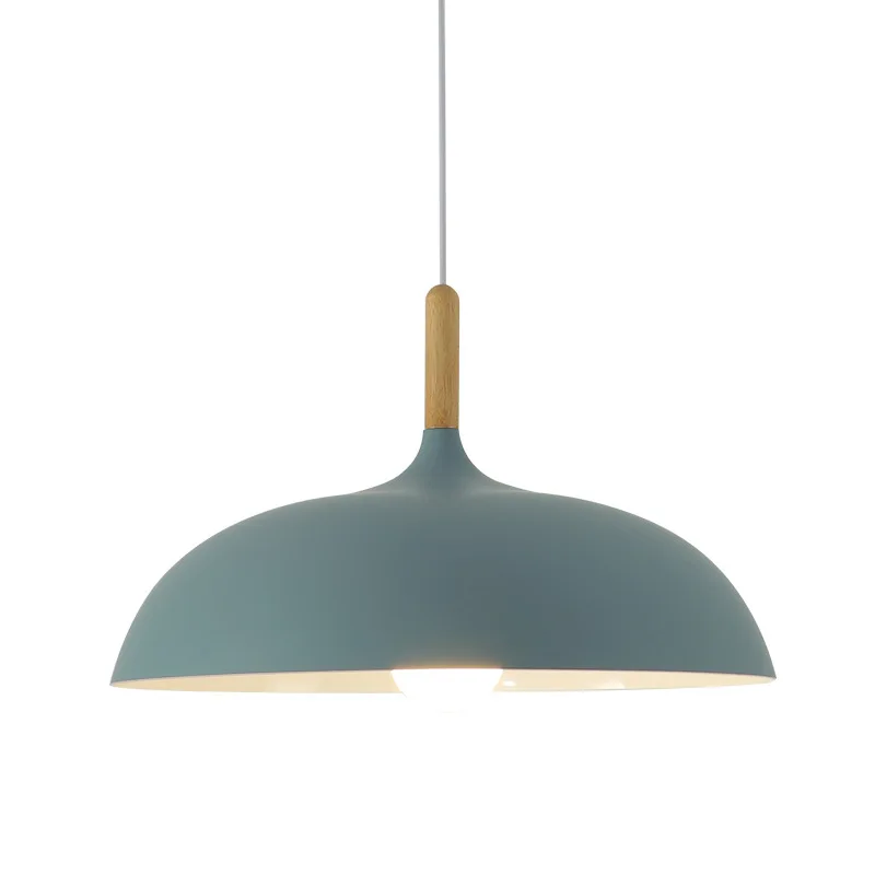 Nordic Macaron Pendant Lamps Aluminum and Wooden lampes suspendues Dining Room Restaurant Bar kitchen Loft Light Modern | Лампы и