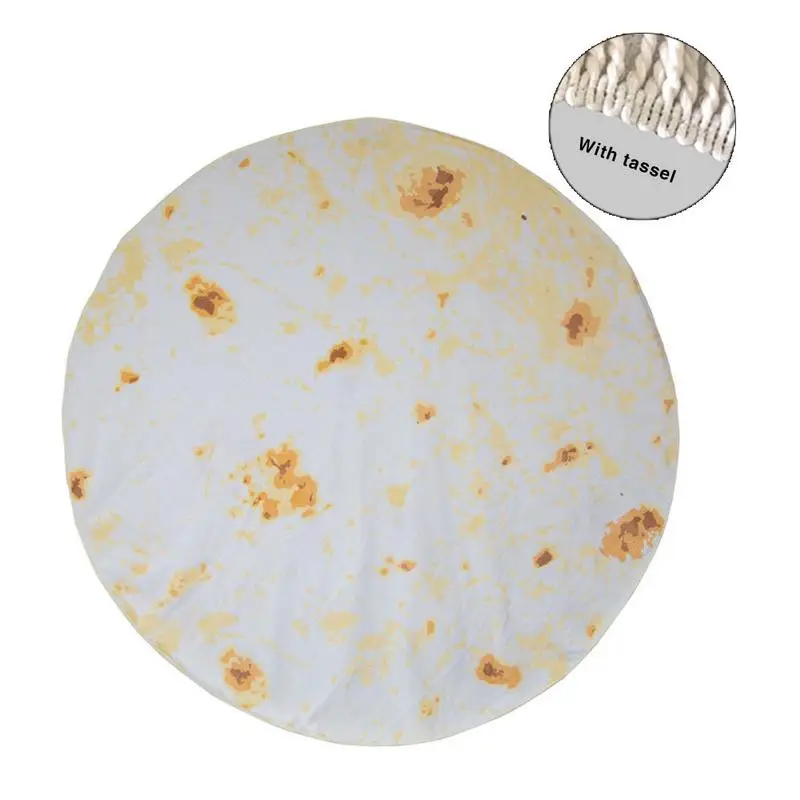 120x120cm Одеяло Tortilla с буквенным принтом, ковер, Круглый, буррито, маленький, для офиса, дома, гостиной, спальни, кемпинга, пикника, на открытом воздухе - Цвет: 120x120cm