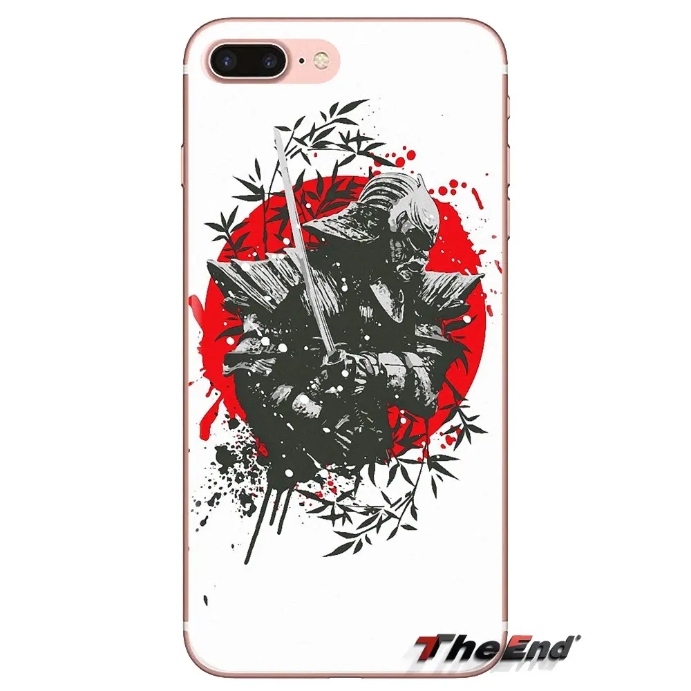 Мягкий ТПУ чехол для телефона Sakura Moon Samurai Anime мультфильм Samsung Galaxy S3 S4 S5 Mini S6 S7 Edge S8 S9