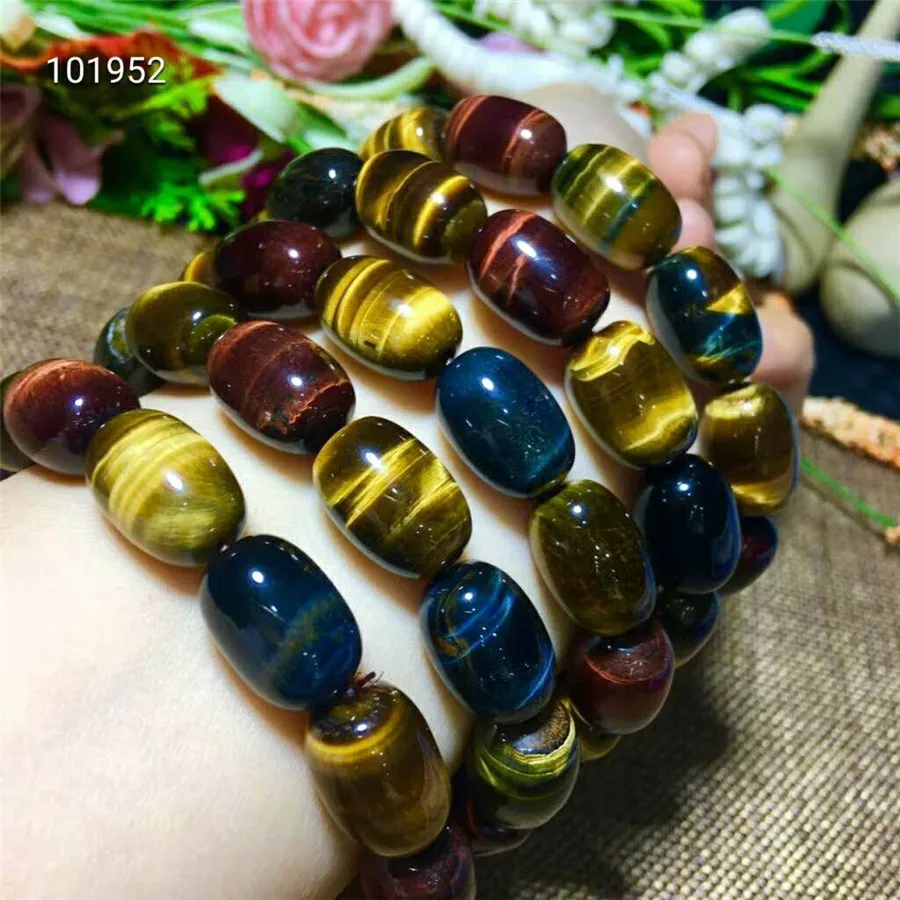Оригинальные натуральные красочные тигровые глаза драгоценные камни кристалл растягивающиеся браслеты с бусинами для женщин мужчин натуральный браслет "тигровый глаз" браслеты