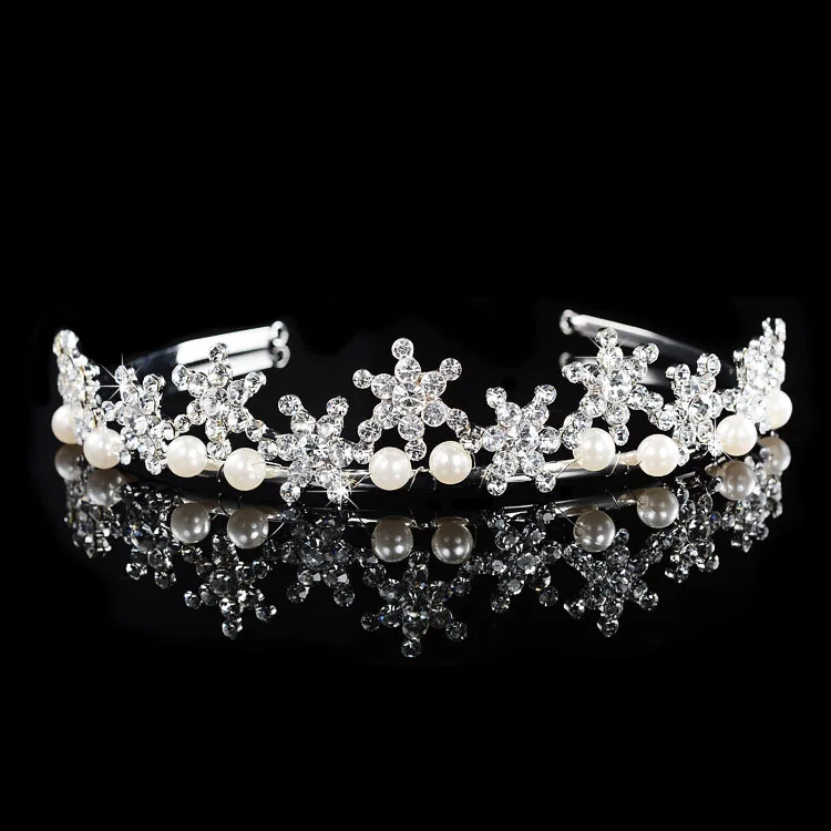 Женская тиара из сплава с кристаллами головной убор со стразами | Украшения и