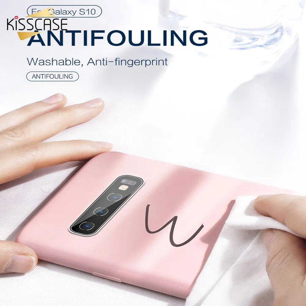Мягкий Жидкий чехол KIsscase для Samsung Galaxy S8 S9 S10 Lite Plus A50 A70 A30 M20 M30 J730 Note 9 A7 2018