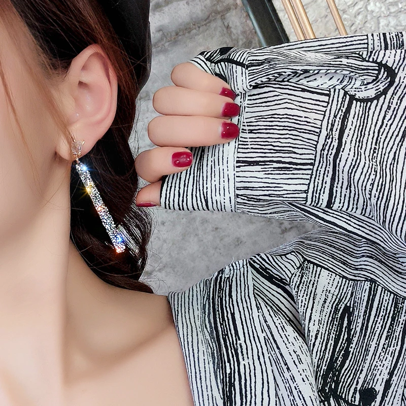 Расширенный чувство серьги женский новый прилив японский и корейский личности