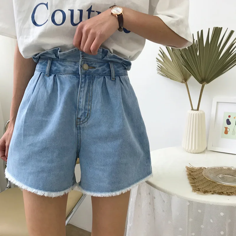 2019 бутон талии ковбойские широкие короткие ноги брюки для женщин | Женская одежда