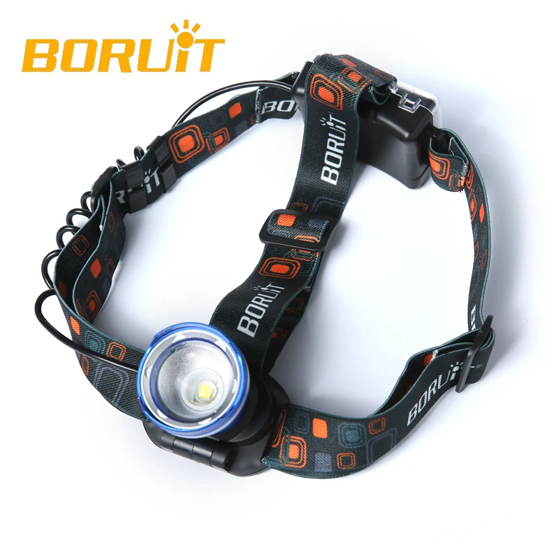 Boruit 2000LM XM L T6 LED 3xAA масштабируемый налобный фонарь Головной фонарик Кемпинг