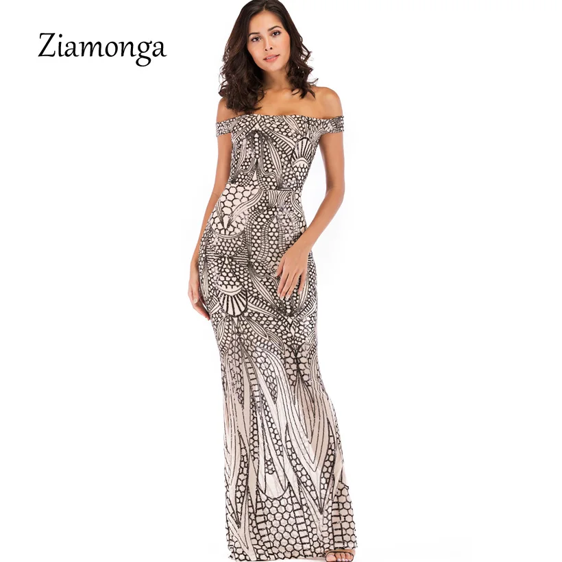 Ziamonga 2019 Настоящее блестками Халат Сексуальное Женское Платье Vestidos De Fiesta Новый