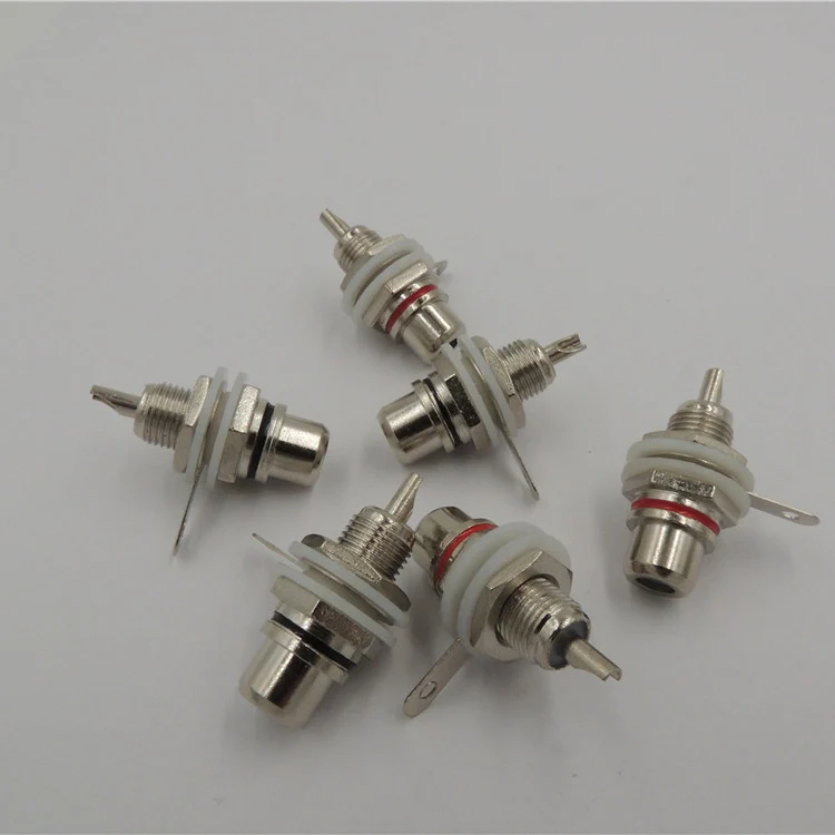 Silver Plated RCA Female Jack Socket Panel Mount Chassis Audio Terminal Connectors for Phono HiFi DIY | Обустройство дома