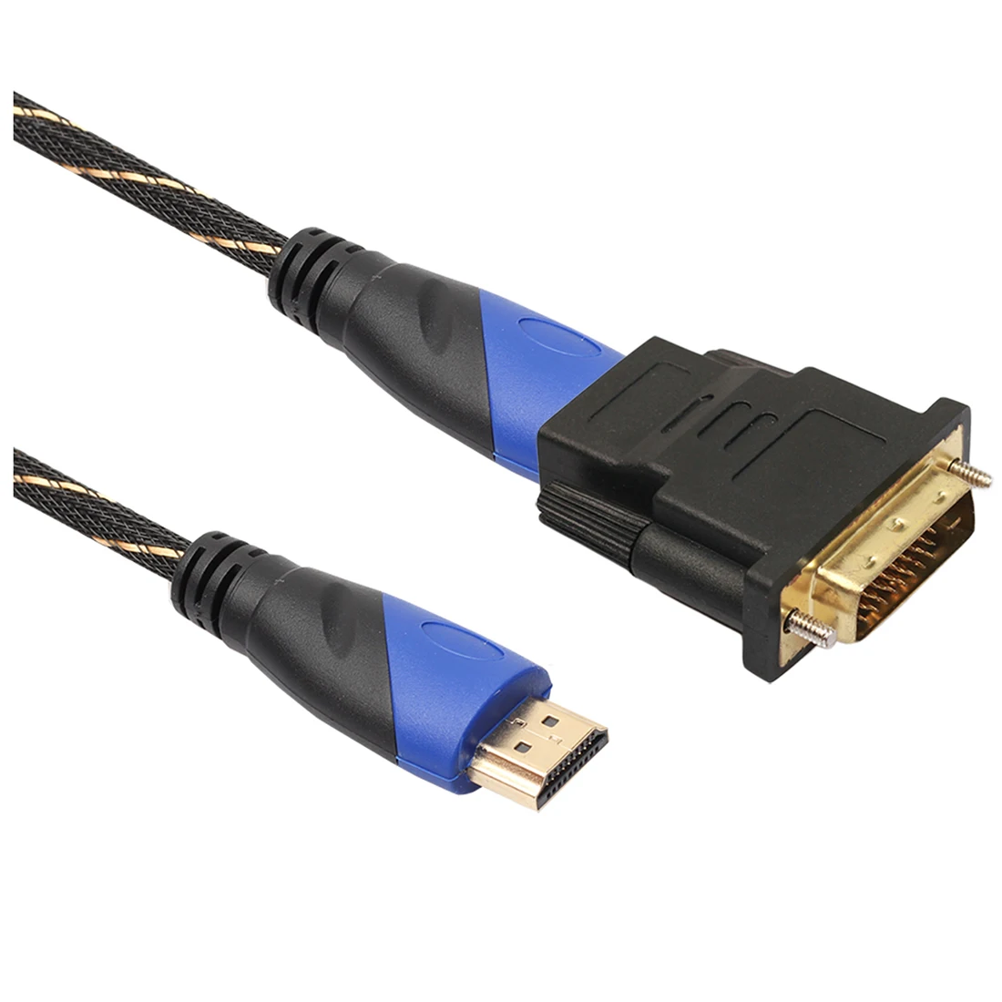 Новый плетеный кабель HDMI V1.4 AV HD 3D + DVI ссылку на конвертер адаптер для PS3 Xbox HDTV 1080 P DF