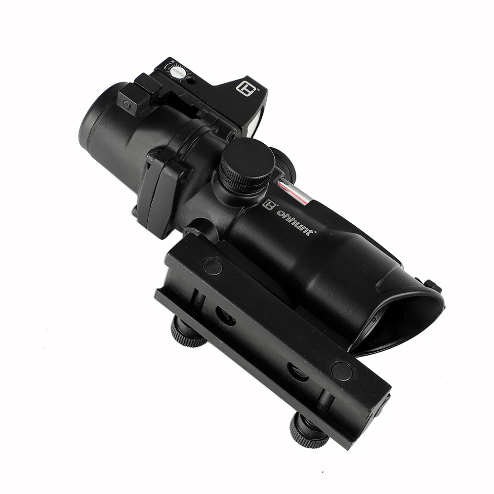 Ohhunt 4X32 Riflescope BDC шеврон сетка настоящий волоконный красный зеленый освещенный прицел с красной точкой зрения для cal. 223. 308 винтовка