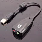 Внешняя звуковая карта TISHRIC 5HV2, антимагнитный адаптер USB 7,1, 3D Аудио гарнитура, микрофон 3,5 мм для ноутбуков и ПК, профессиональный