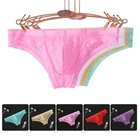 Мужские сексуальные кружевные прозрачные бриджи, стринги, танга, нижнее белье, шорты, экзотические бриджи